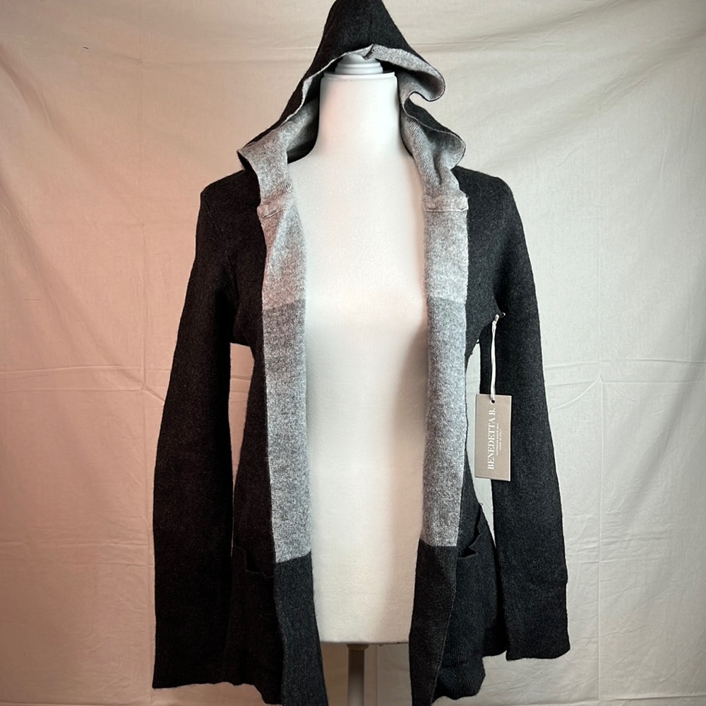 Benedetta B. Merino Wool & Cashmere Hooded Sweater. Size S. NWT.